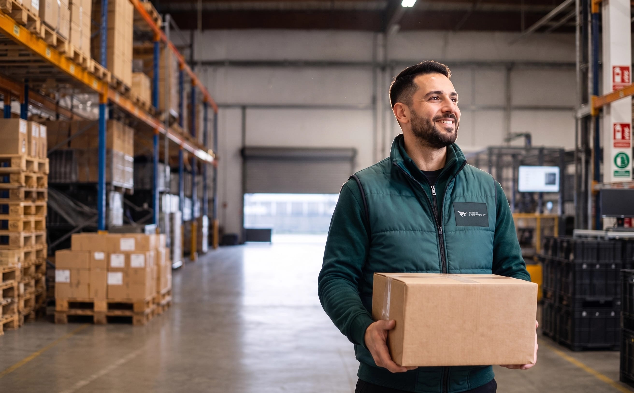 Équipe Smati Logistics en entrepôt